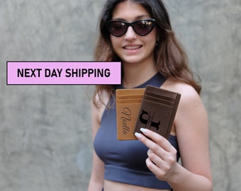 Mini billetera de cuero genuino para mujer, billetera pequeña personalizada y linda, billetera pequeña para mujer, billetera para tarjetas de crédito para mujer, billetera de cuero para mujer