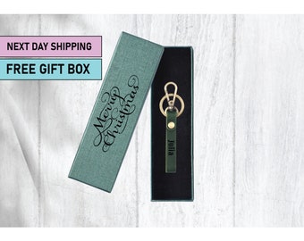 Company Gift, Couples Keychain, Custom Leather Keychain, Personalized Keychain, Leather Personalized Gift for Her or Him,Mother's Day Gift