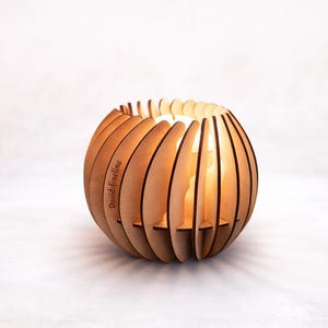Dekolampe - Tischlampe - Holzlampe (Fassung und Glühbirne im Lieferumfang enthalten - zum selber einbauen)