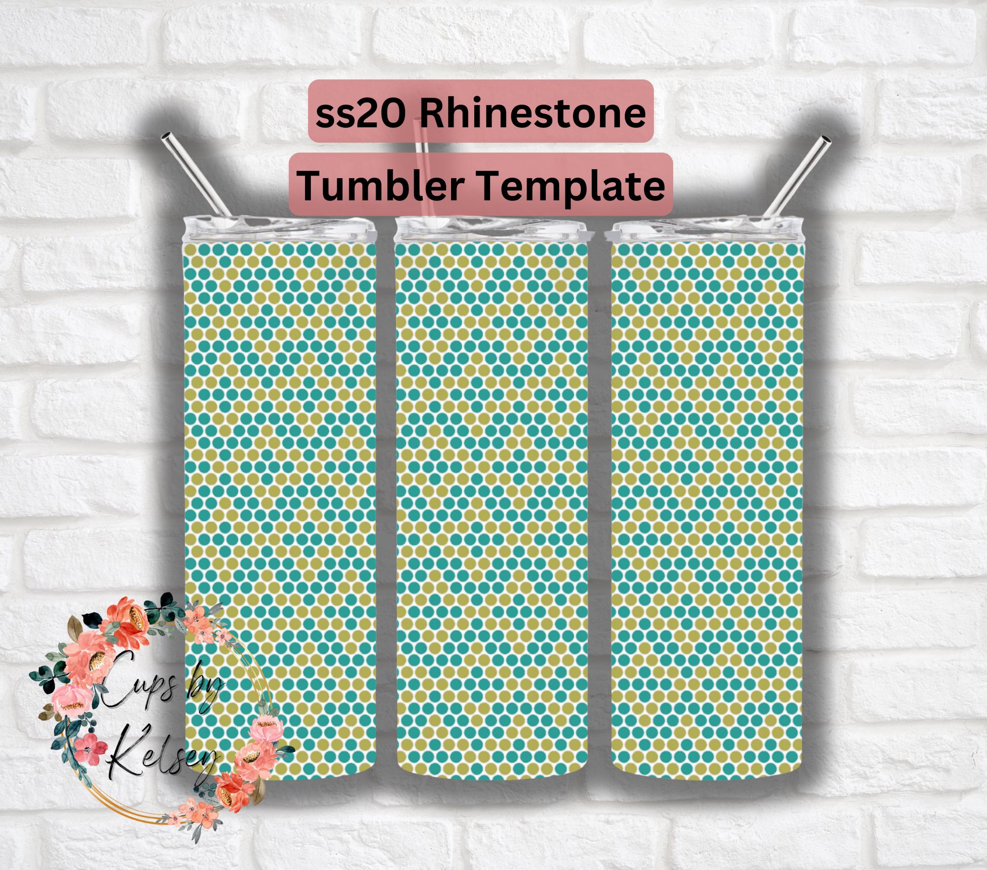 Rhinestone Tumbler Template, Ss20 Rhinestone Template, 20oz Skinny HOGG ...