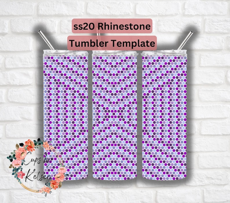 Rhinestone Tumbler Template, Ss20 Rhinestone Template, 20oz Skinny HOGG ...
