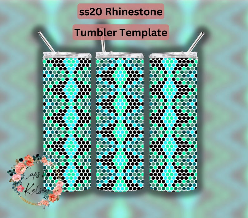 Rhinestone Tumbler Template, Ss20 Rhinestone Template, 20oz Skinny HOGG ...