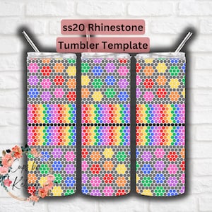Rhinestone Tumbler Template, Ss20 Rhinestone Template, 20oz Skinny HOGG ...
