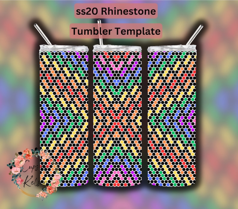 Rhinestone Tumbler Template, Ss20 Rhinestone Template, 20oz Skinny HOGG ...