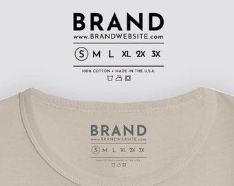 Custom Designed T shirt Neck Label You Provide Logo We Design
