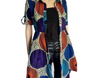 Jacket Dress, African Print 2 in 1 Dress,African Print Trench Coat, Ankara Dress, Throw on Dress, African Kimono, Ankara Jacket, Afrocentric