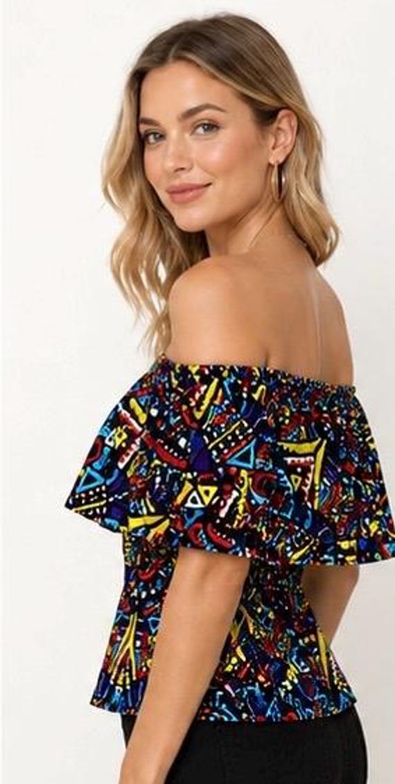 African Print off Shoulder Top: Handmade Ankara Summer Blouse - Etsy
