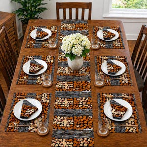 African Print Placemat Set: Ankara Table Runner & Napkins (13 Piece)