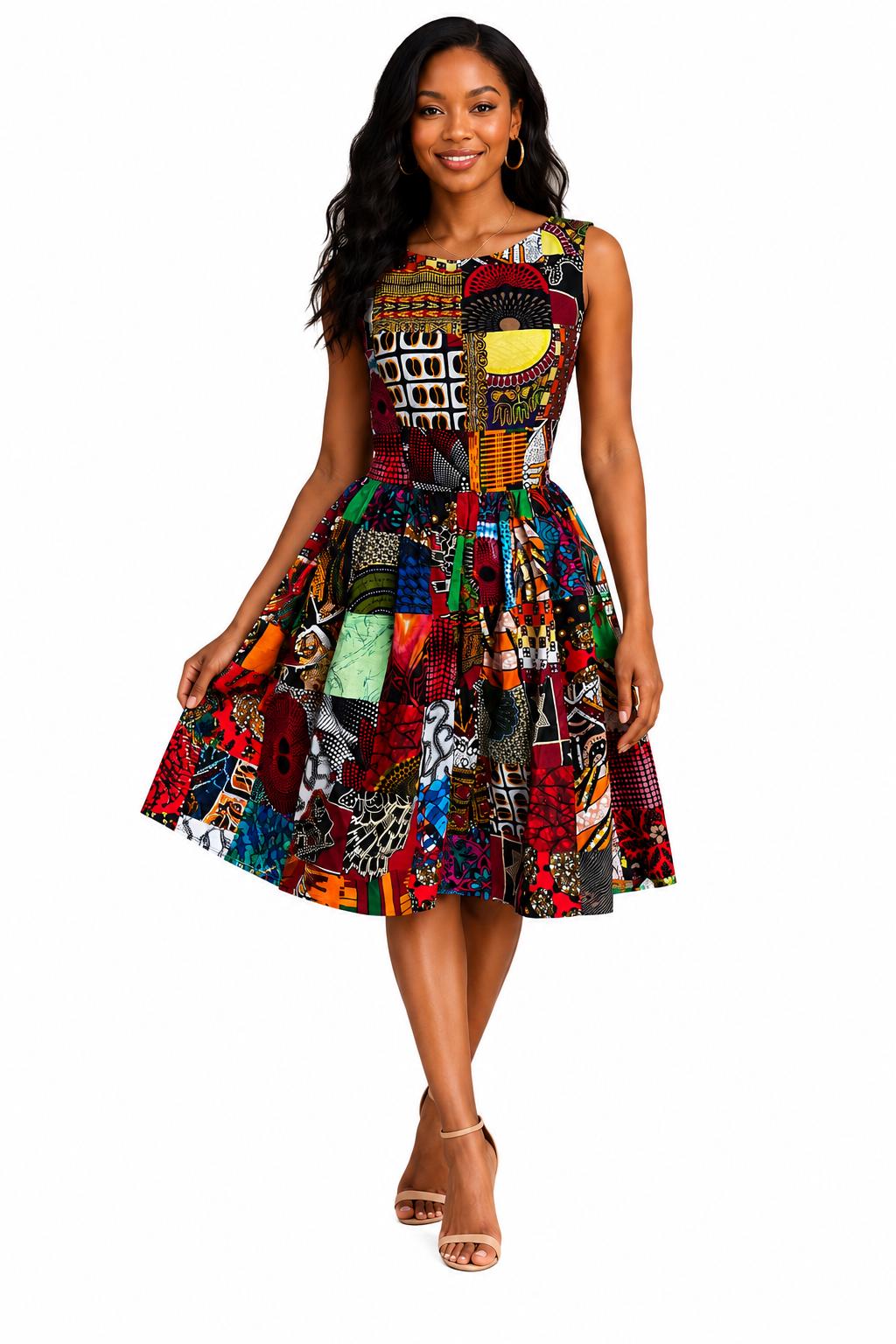 ワンピース AMERI LIBERTY PATCHWORK BLK DRESS アメリヴィンテージ LIBERTY PATCHWORK BLK DRESS S Liberty Patchwork