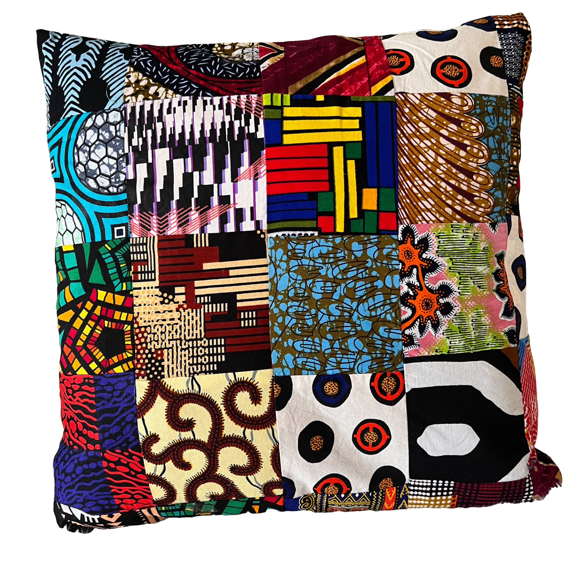 Patchwork Pillow Cover, African Print Pillow Covers, Decorative Pillow
