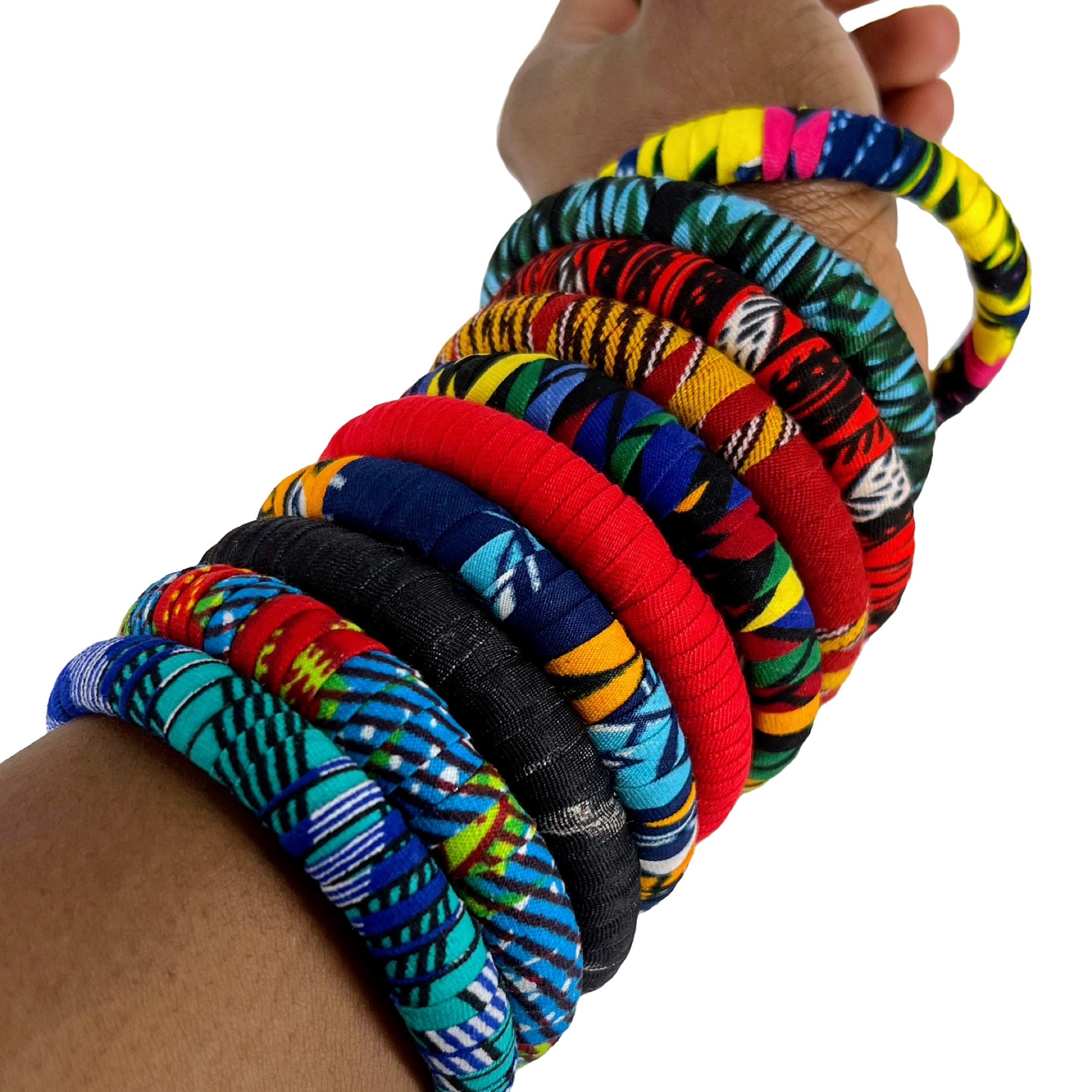 DIY Fabric Bracelet Kit, African Fabric Bangles, African Bracelet, Jewelry Making  Kit, DIY Jewelry Kit, Bracelet Craft Kit for Adult 