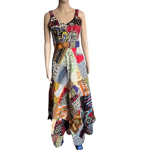 Robe africaine en patchwork, robe longue d'été, robe d'ankara, robe africaine