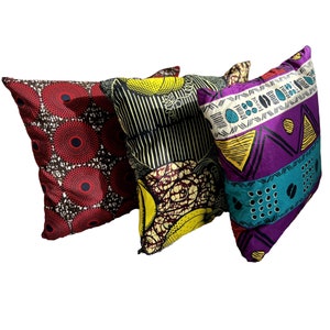Taies d'oreiller à imprimé africain, taies d'oreiller décoratives, taies d'oreiller Ankara, taies d'oreiller kitenge, afrocentrique, décoration d'intérieur, taie d'oreiller.