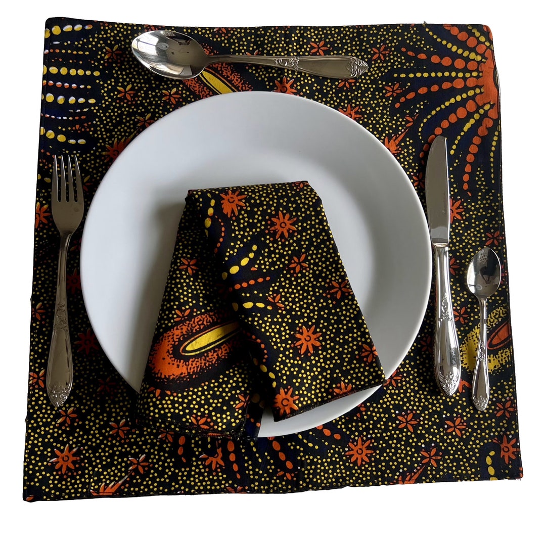 13 Pieces Placemat Set African Print Placemats Unique Etsy