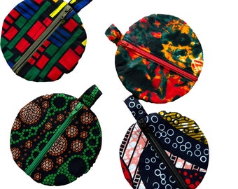 African Print Earphone Pouch , Ear Phone Keeper, Fabric AirPods Case Cover,Key chain, Change Purse,Ankara AirPods Pouch, Airpod Cover Case