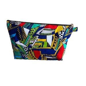 African Print Accessory Pouch, Ankara Travel Bag,Cosmetic Bag, African Print Makeup Bag,Toiletry and Pencil Pouch, African Print Pouch