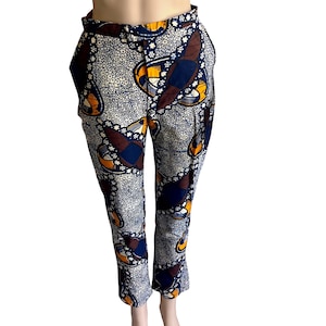 High Waist Ankara Trousers: African Print Palazzo Pants