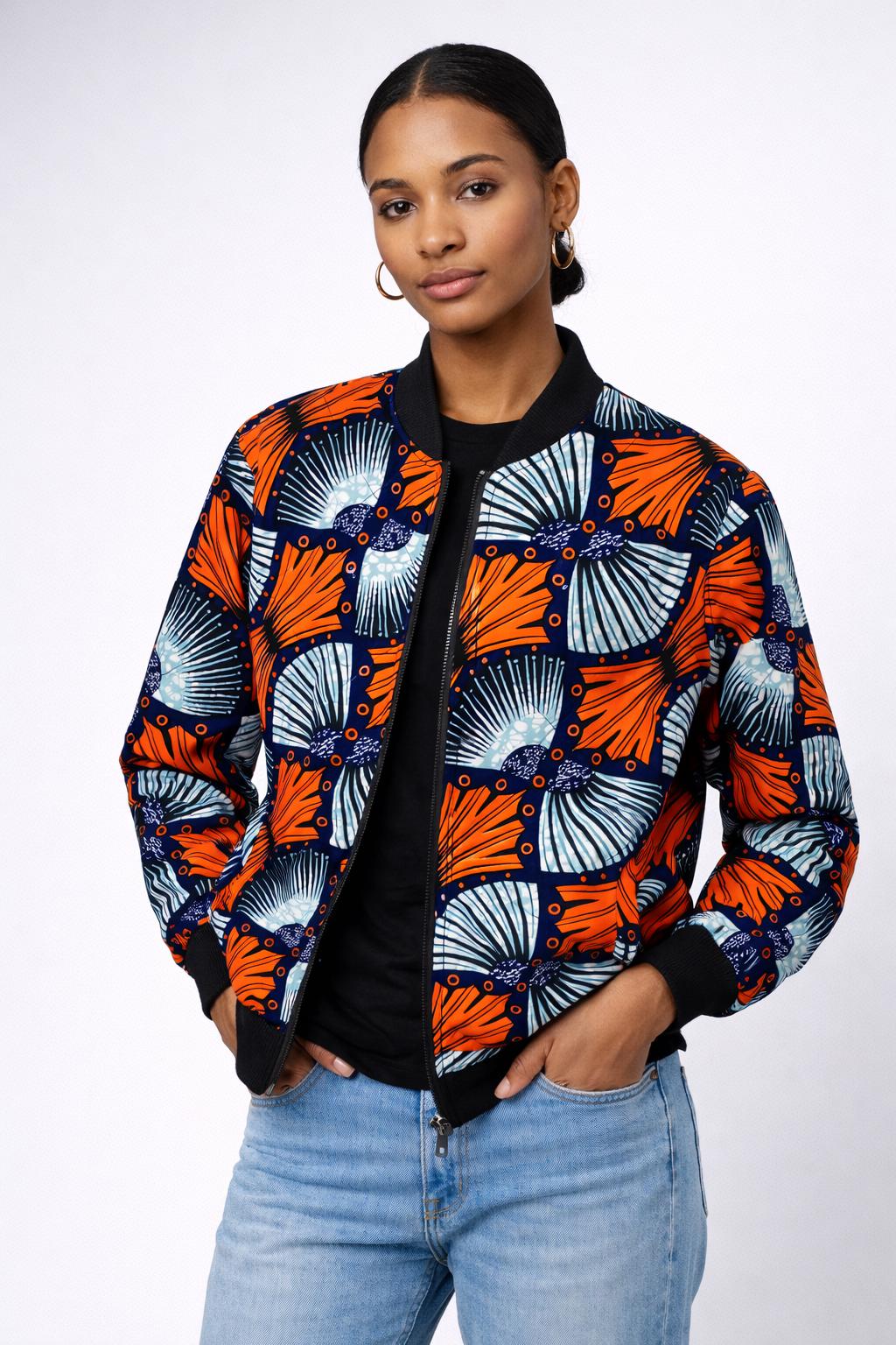 Vibrant Ankara Print Bomber Jacket: Unisex African Streetwear - Etsy