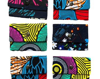 African Print Fabric Business Card Holder Wallet , Ankara Business Card Holder , Business Cards,Business Card Case, Business Card pouch