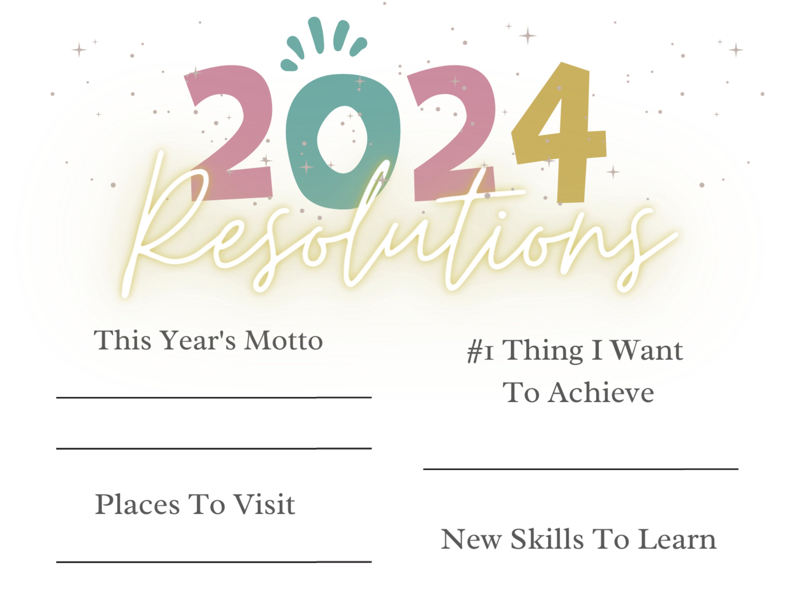 2024 New Year s Resolution Goals New Year s Resolution Chart New Year 2024 New Year s Resolution Goals New Year s Resolution Chart New Year