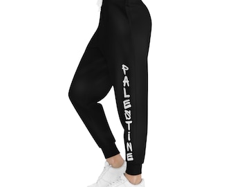Pantalones deportivos con grafiti urbano palestino, pantalones deportivos deportivos, pantalones de estar por casa con arte callejero, pantalones deportivos cómodos, leggings deportivos para hombres y mujeres.