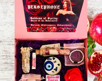 Persephone Spa Box | Handmade Spa Box, Choose Your Candle, Add a Note, Goddess Box, Goddess Spa Box, Witch Gift Box, Goddess Energy, Spa Box