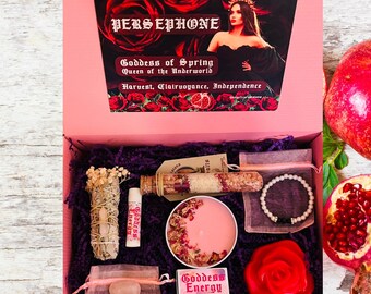 Persephone Spa Box | Handmade Spa Box, Choose Your Candle, Add a Note, Goddess Box, Goddess Spa Box, Witch Gift Box, Goddess Energy, Spa Box