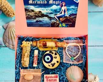 Mermaid Magic Spa Box | Handmade Spa Box, Choose Your Candle, Add a Note, Goddess Box, Spa Box, Mermaid Spa Box, Mermaid Gift, Mermaid Magic
