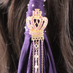 Boho Lila Hästsvans Hårinpackning: Häxig Dreadlock-accessoar bild 4