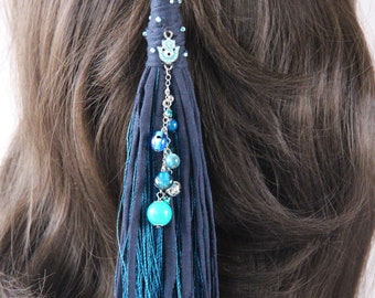 Fairy Dreadlock Hair Wrap: Hamsa Hand Charm, Boho Festival Hair