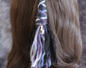 Cat Charm Hair Wrap: Boho Witchy Freya Hair Accessory
