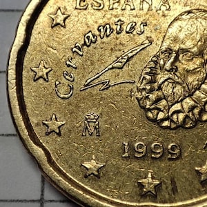 Rare coin 20 cents Cervantes 1999