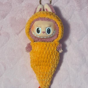 Labubu Tempura Shrimp Outfit – Handmade Crochet Plush Costume