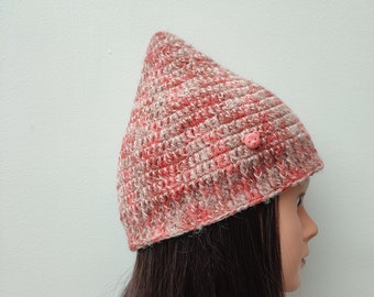 Crocheted beanie hat, 6 sizes: toddler -  XL adult