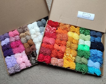 Custom Pack of 20 Yarn Bundles: Choose Your 3 Colours, Mixed Weights & Textures