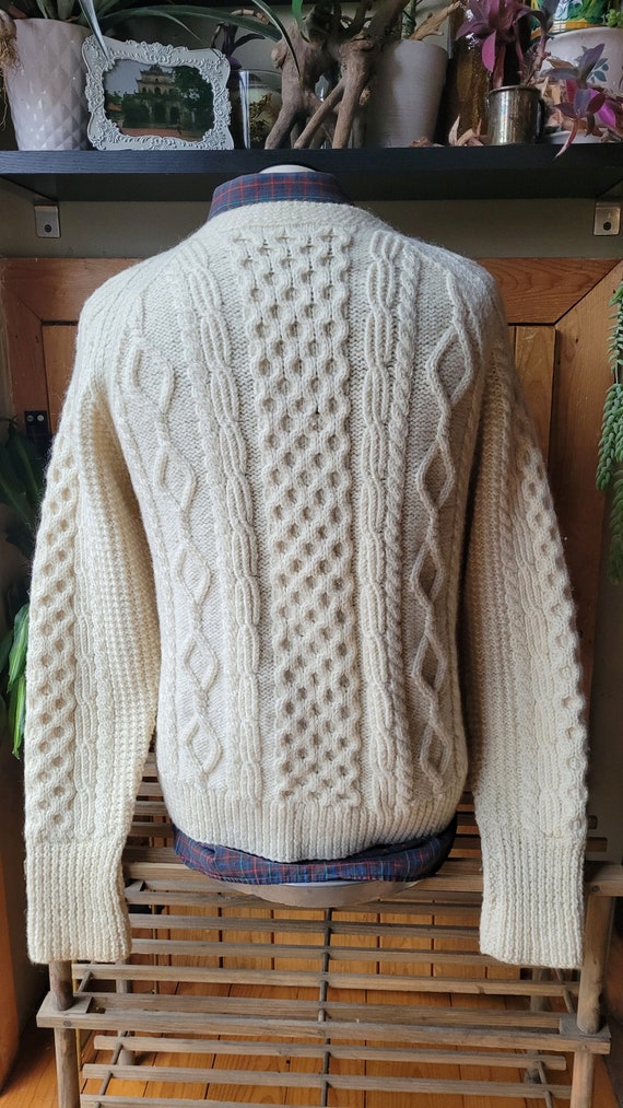 Heavy cable knit cardigan hotsell