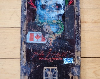 Vintage 1980s Powell and Peralta skateboard deck - 1984 Mike McGill Skateboard - vintage powell - 80s powell OG - California stickers