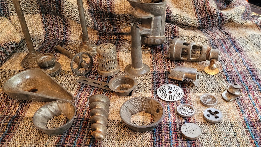 1930s Jupiter Cast Iron Meat Grinder and Sausage Maker Vintage Cast