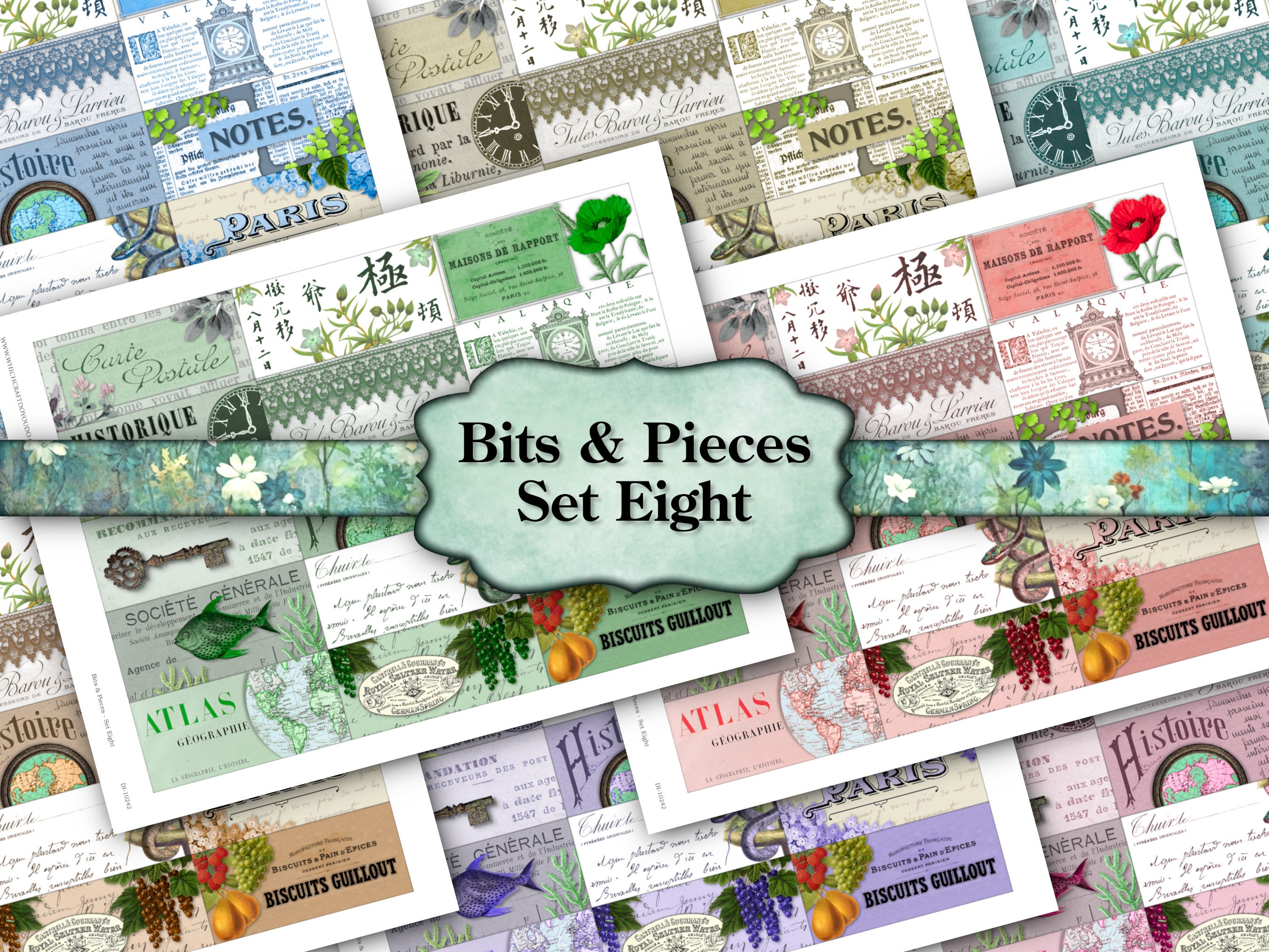 Bits &amp; Pieces Collection Set Eight DI-10242 Printable Digital Download ...