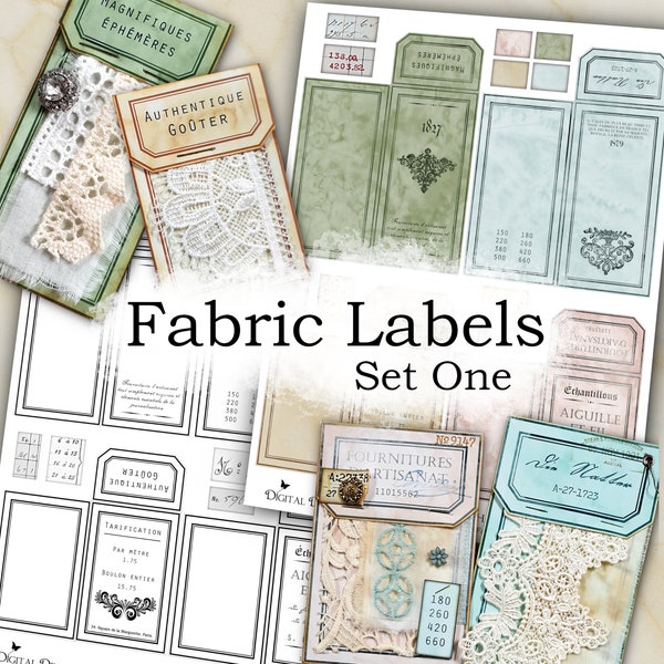Fabric Labels - Set One - DI-10100 - Printable Digital Download