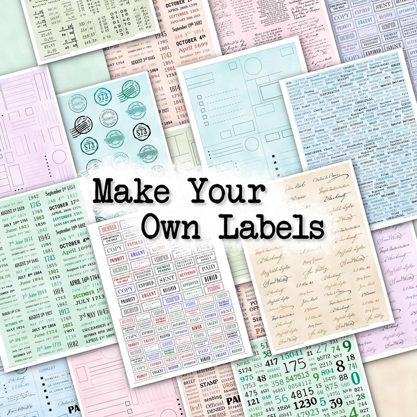 Make Your Own Labels - DI-10355 - Printable Digital Download - Etsy