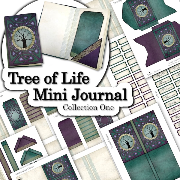 Tree of Life Mini Journal - Collection One - DI-10067 - Printable Digital Download