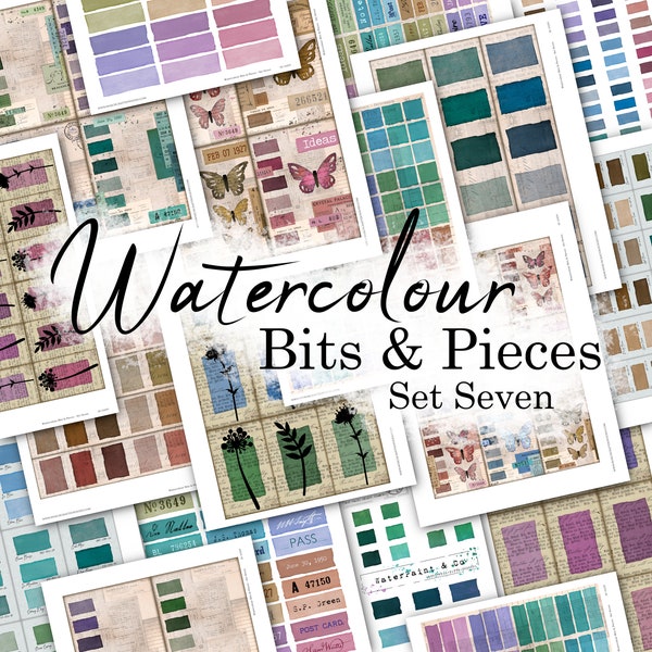 Aquarell Bits & Pieces - Set Seven - DI-10209 - Printable Digital Download