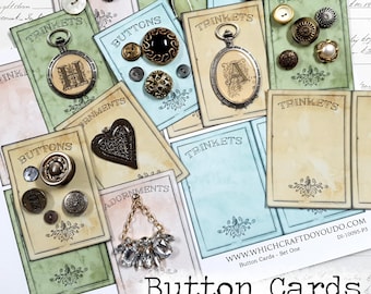 Tarjetas de botones Set One - DI-10095 - Descarga digital imprimible