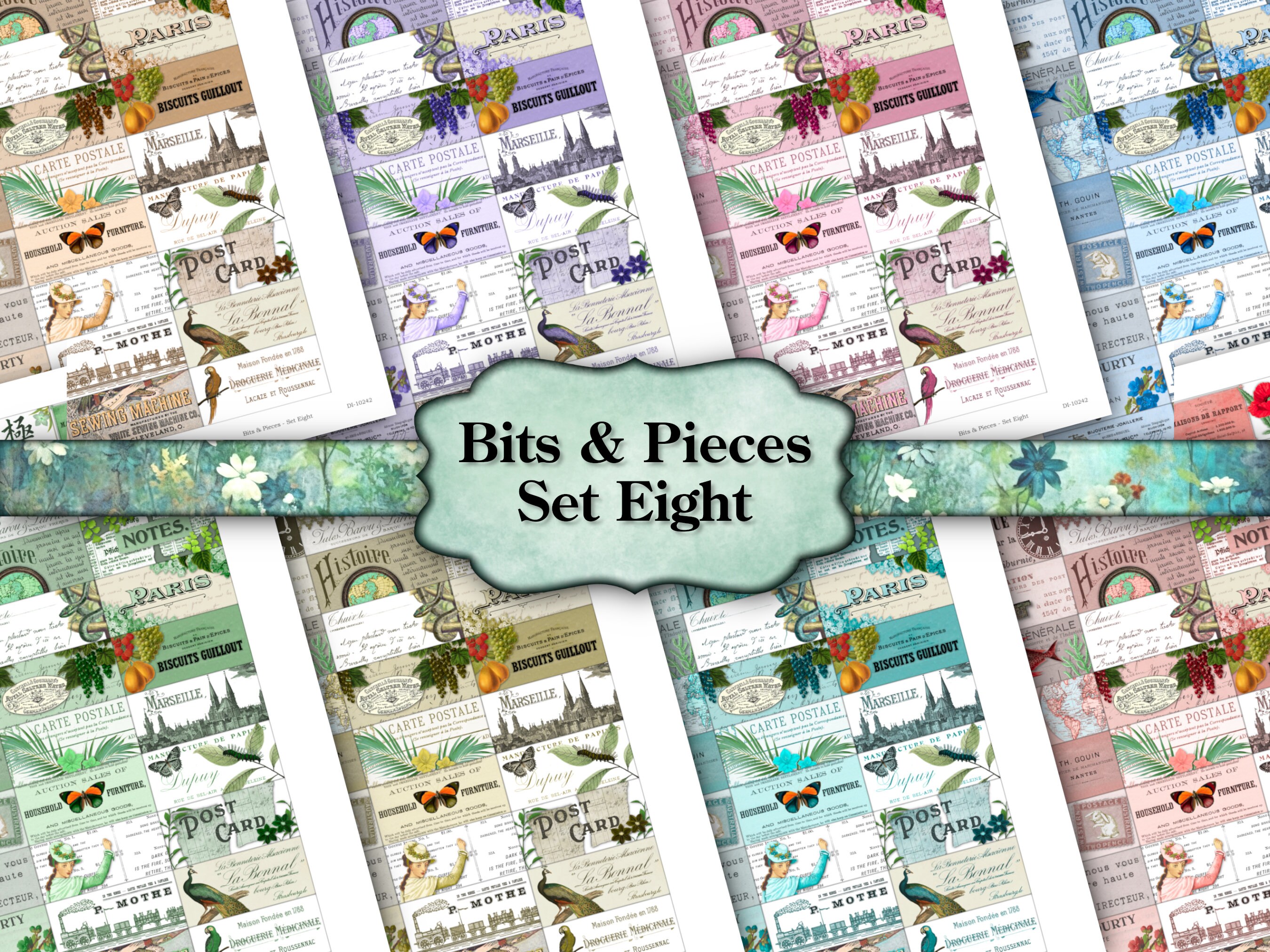 Bits &amp; Pieces Collection Set Eight DI-10242 Printable Digital Download ...