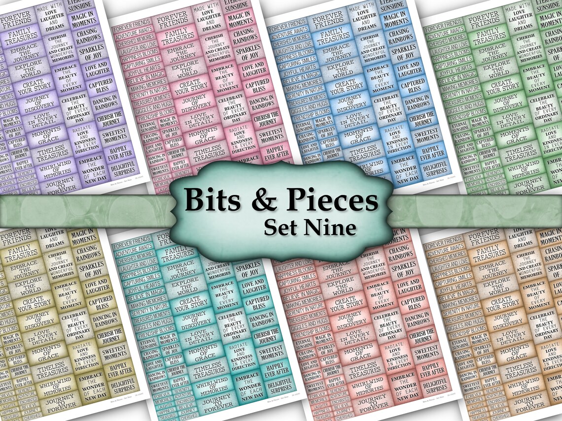 Bits & Pieces - Set Nine - DI-10245 - Printable Digital Download - Etsy