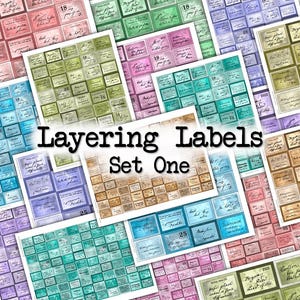 Layering Labels - Set One - DI-10292 - Printable Digital Download