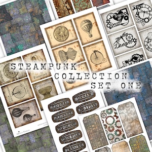 Steampunk Collection - Set One - DI-10195 - Printable Digital Download