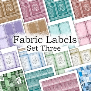Fabric Labels - Set Three - DI-10237 - Printable Digital Download