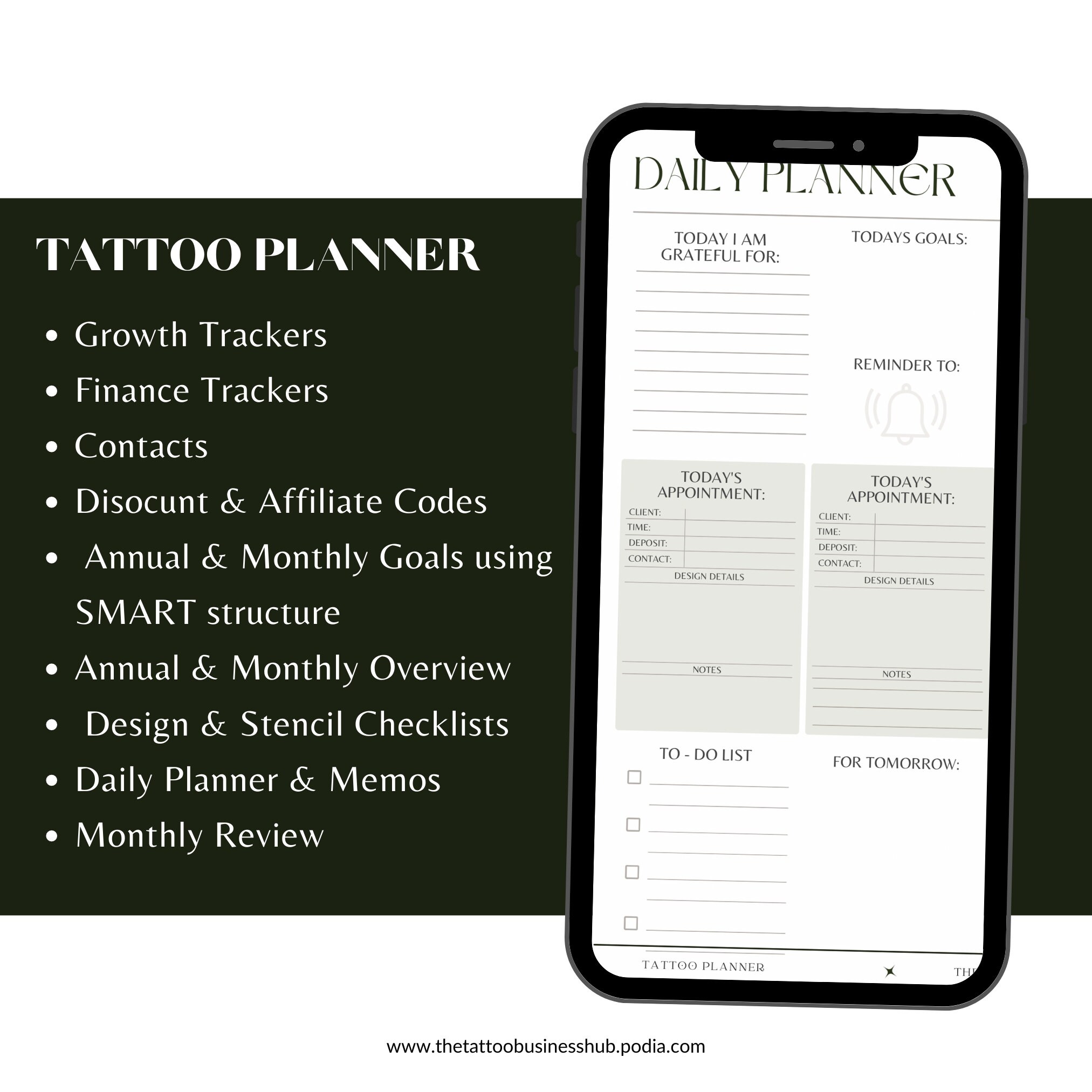 Digital Printable Tattoo Artist s Planner Etsy